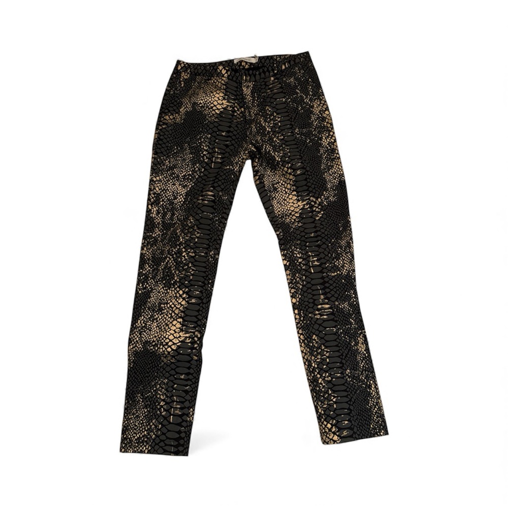 Lucy Paris Black and Gold Patterned Pants
